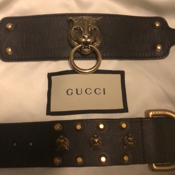 Authentic Gucci Leather Choker and Cuff Set - Picture 10 of 11